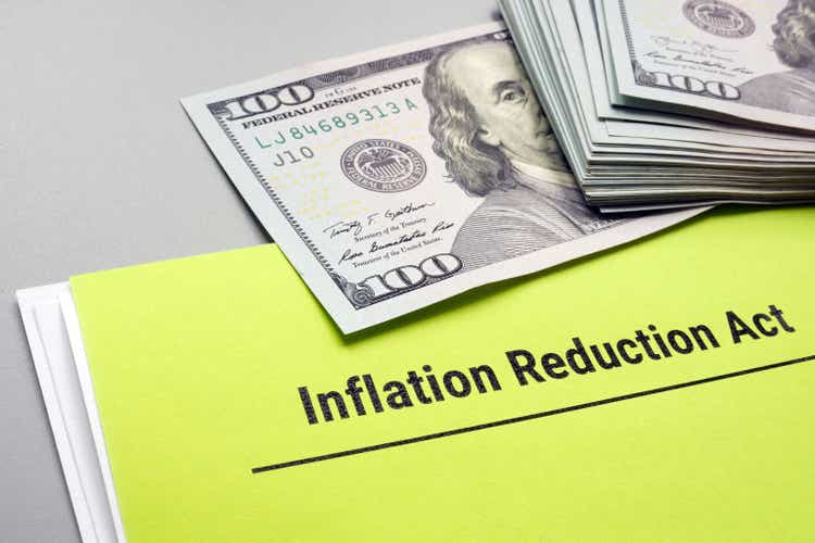 The Inflation Reduction Act of 2022 and cash on it.